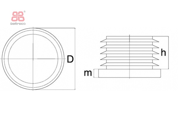 Insteekdop - rond - D-50mm